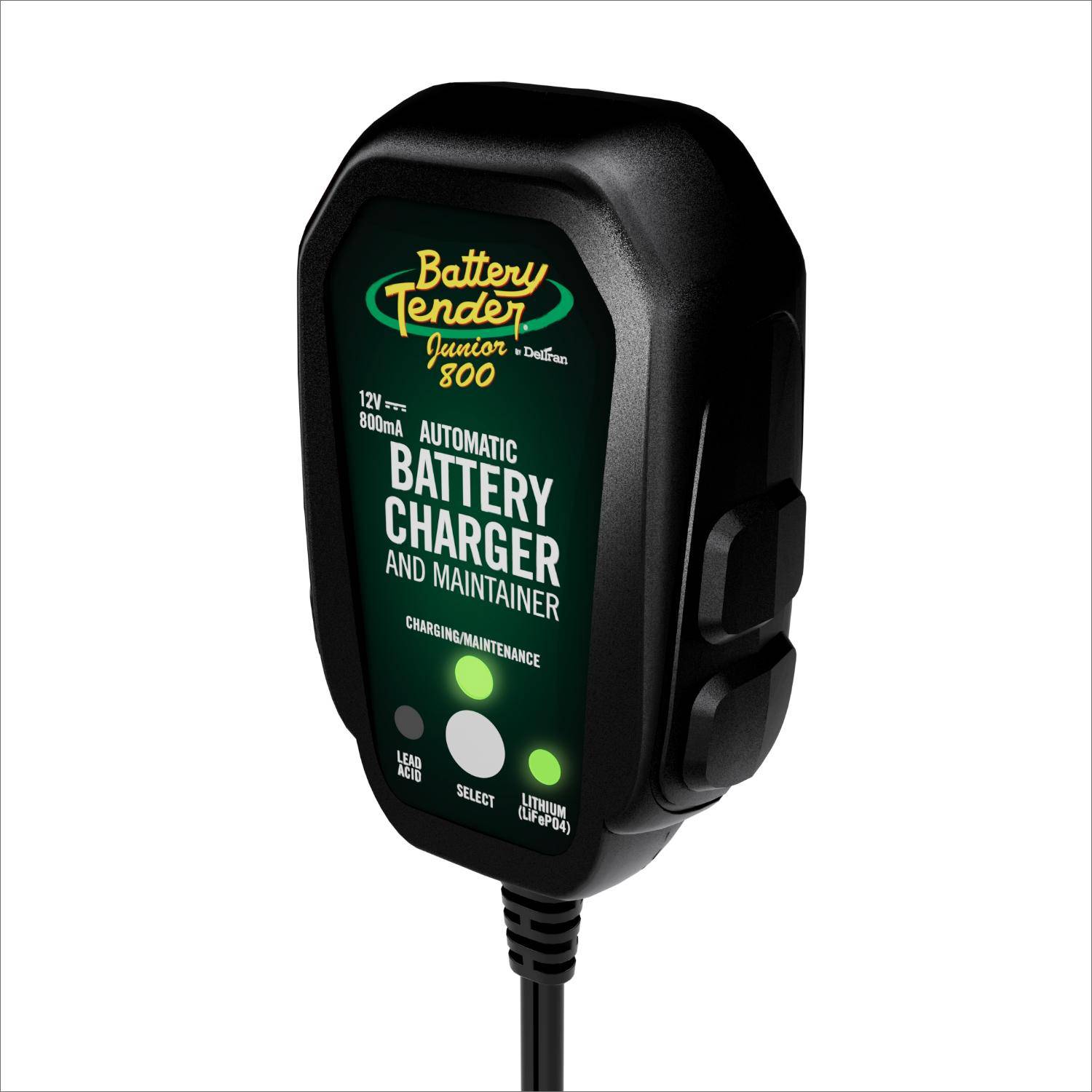 Battery Tender Junior 800mA 12V Selectable Chemistry Battery Charger and Maintainer - Battery Tender®