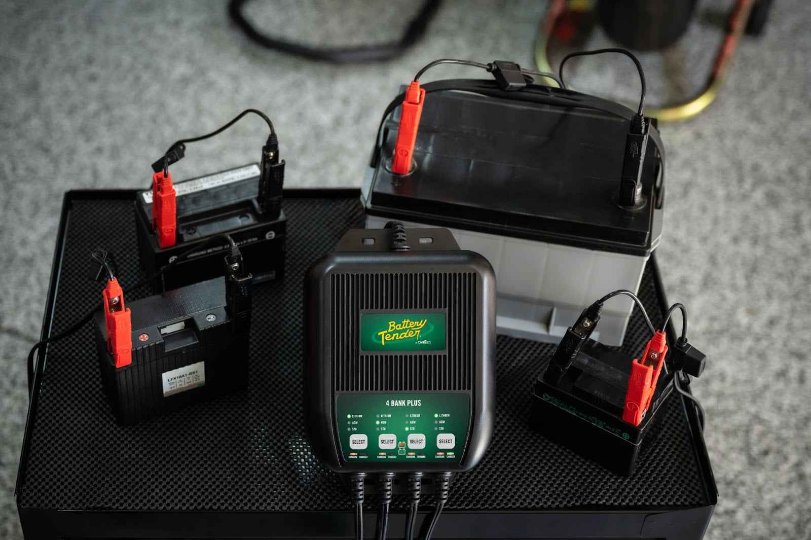 Battery Tender 4-Bank, 1.25 AMP 12V Battery Charger